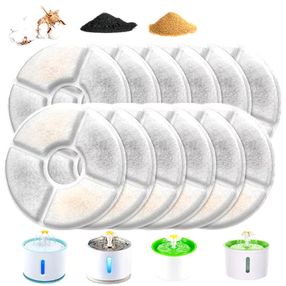 4/8/12Pcs Dog Feeders Fountain Filters Cat Water Replacement Filter for 2.4L Pet Fountain Filtration System Pre-Filter Sponges